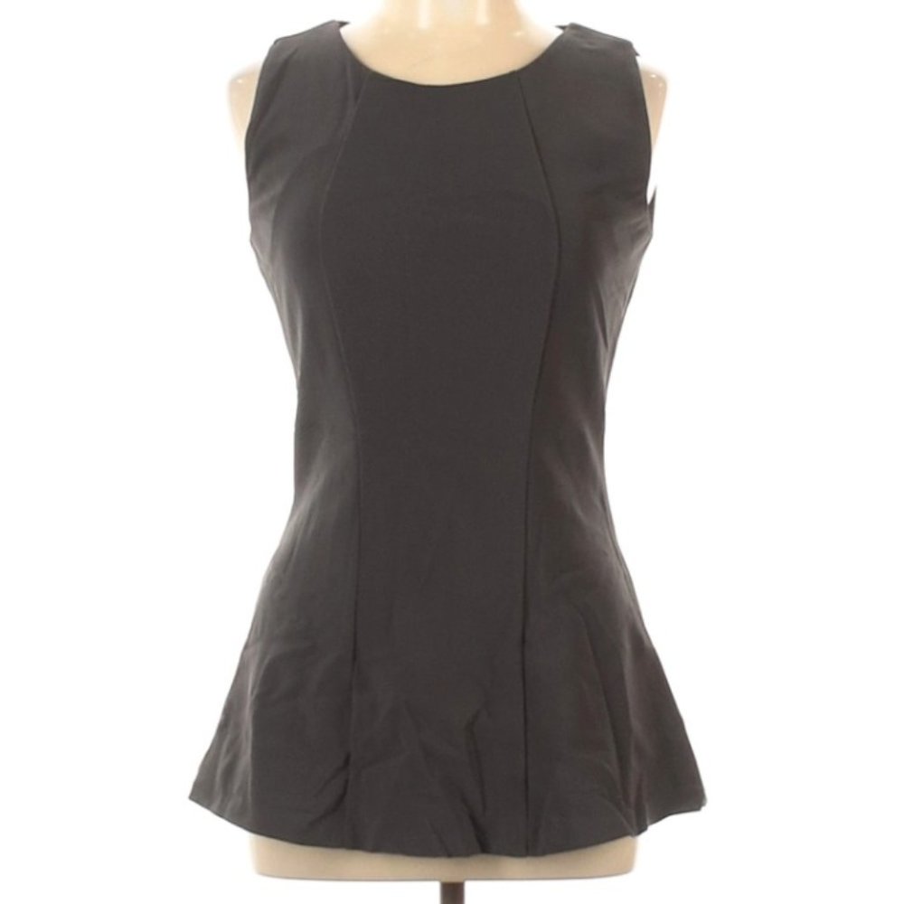 SOLDBoston Proper Sleeveless Blouse  Gray Peplum | 8
